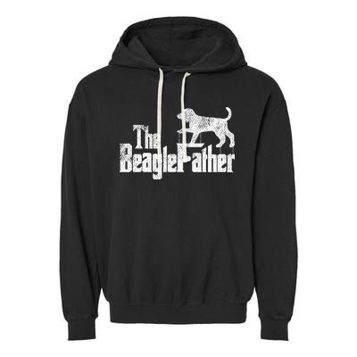 Beagle Dad Dog Father Funny Doggie Puppy Pun Daddy Dada Pops Garment-Dyed Fleece Hoodie