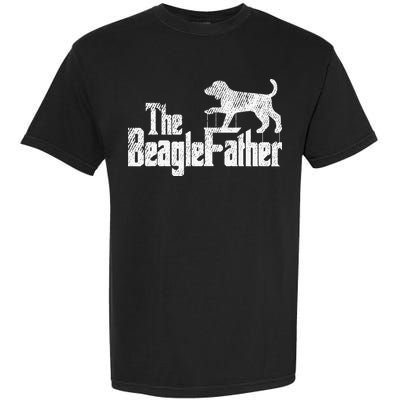 Beagle Dad Dog Father Funny Doggie Puppy Pun Daddy Dada Pops Garment-Dyed Heavyweight T-Shirt