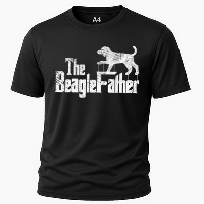 Beagle Dad Dog Father Funny Doggie Puppy Pun Daddy Dada Pops Performance Shirt