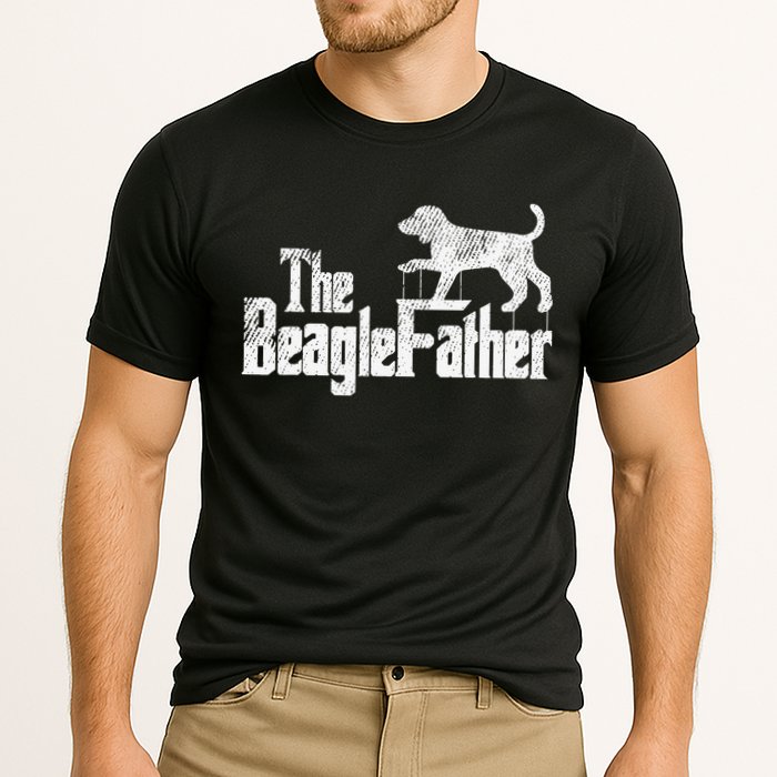 Beagle Dad Dog Father Funny Doggie Puppy Pun Daddy Dada Pops Cooling Performance Crew T-Shirt