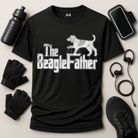 Beagle Dad Dog Father Funny Doggie Puppy Pun Daddy Dada Pops Cooling Performance Crew T-Shirt