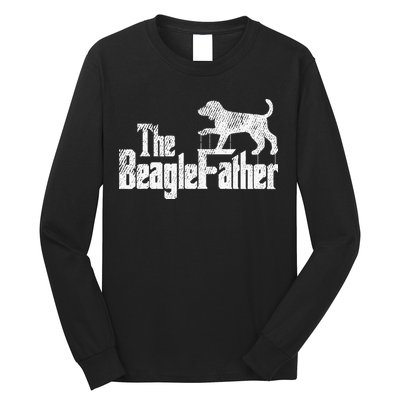 Beagle Dad Dog Father Funny Doggie Puppy Pun Daddy Dada Pops Long Sleeve Shirt