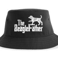 Beagle Dad Dog Father Funny Doggie Puppy Pun Daddy Dada Pops Sustainable Bucket Hat