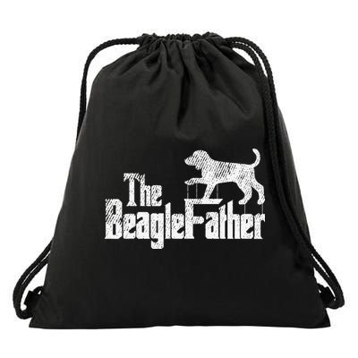 Beagle Dad Dog Father Funny Doggie Puppy Pun Daddy Dada Pops Drawstring Bag