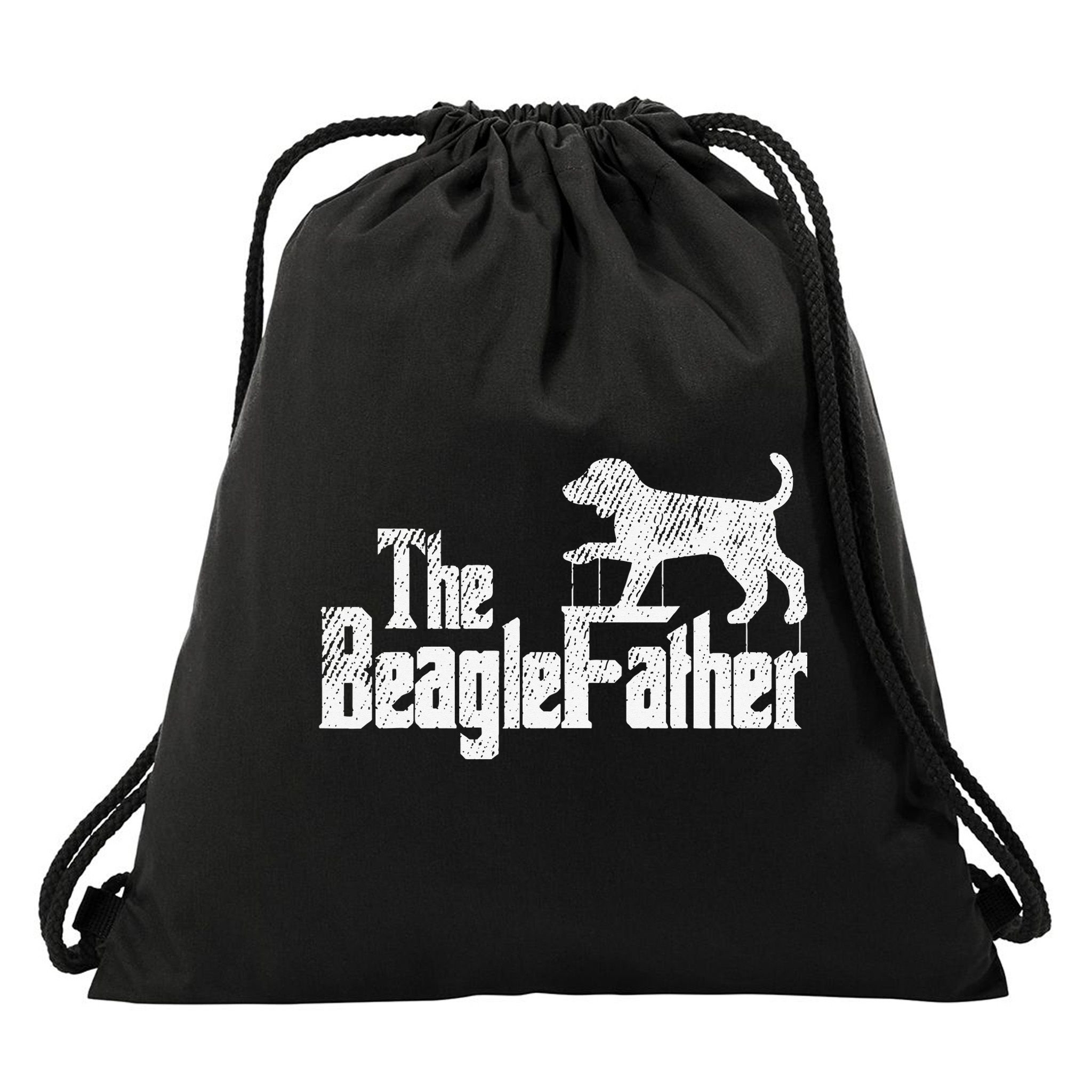 Beagle Dad Dog Father Funny Doggie Puppy Pun Daddy Dada Pops Drawstring Bag