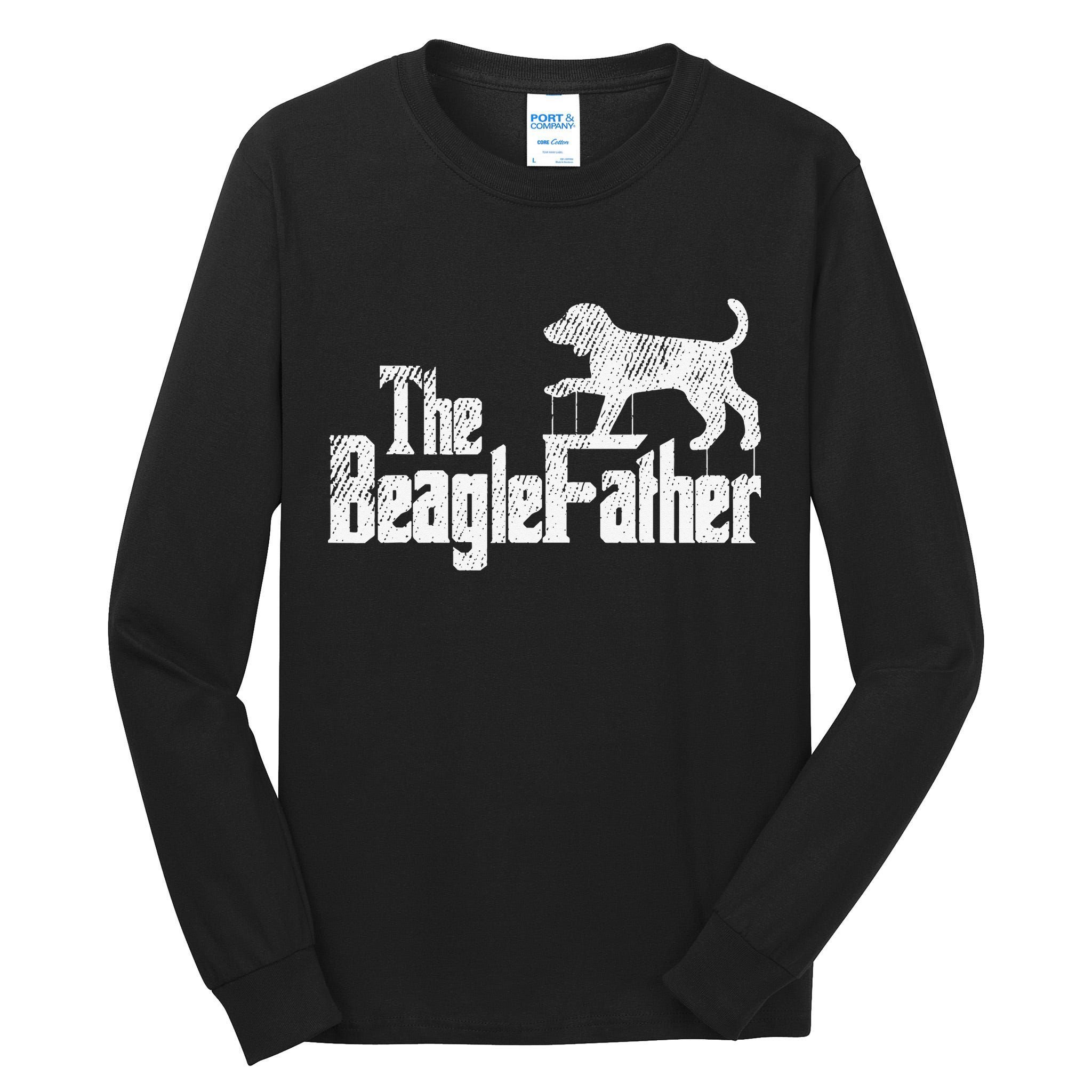 Beagle Dad Dog Father Funny Doggie Puppy Pun Daddy Dada Pops Tall Long Sleeve T-Shirt