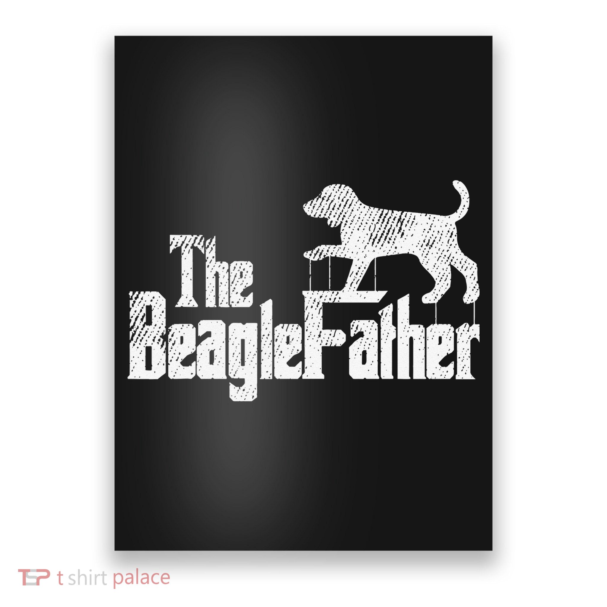 Beagle Dad Dog Father Funny Doggie Puppy Pun Daddy Dada Pops Poster