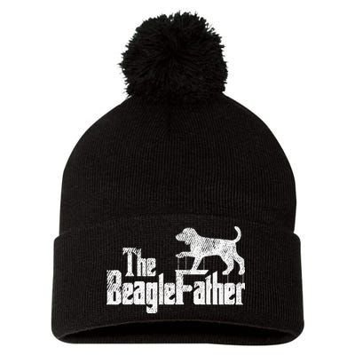 Beagle Dad Dog Father Funny Doggie Puppy Pun Daddy Dada Pops Pom Pom 12in Knit Beanie