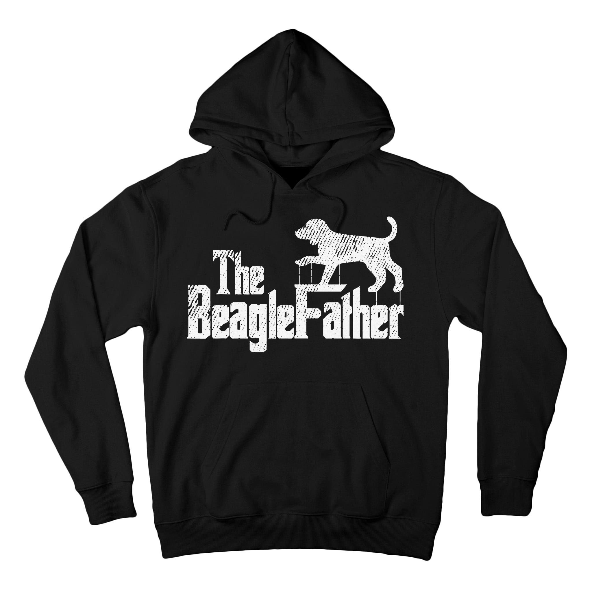 Beagle Dad Dog Father Funny Doggie Puppy Pun Daddy Dada Pops Tall Hoodie