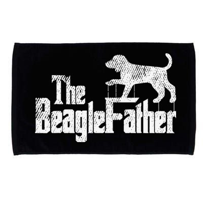 Beagle Dad Dog Father Funny Doggie Puppy Pun Daddy Dada Pops Microfiber Hand Towel
