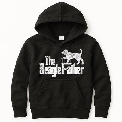 Beagle Dad Dog Father Funny Doggie Puppy Pun Daddy Dada Pops Kids Hoodie