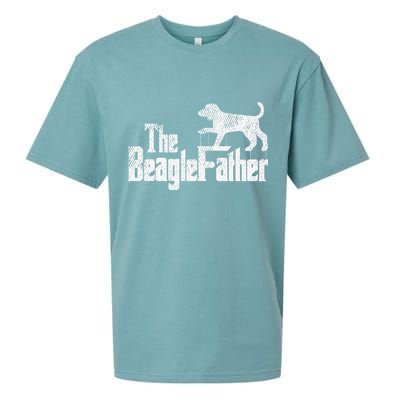 Beagle Dad Dog Father Funny Doggie Puppy Pun Daddy Dada Pops Sueded Cloud Jersey T-Shirt