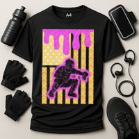 Baseball Drip Dripping Ice Cream Baseball American Flag Cooling Performance Crew T-Shirt