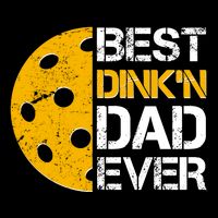 Best Dinkn Dad Ever Pickle Ball Tie-Dye T-Shirt