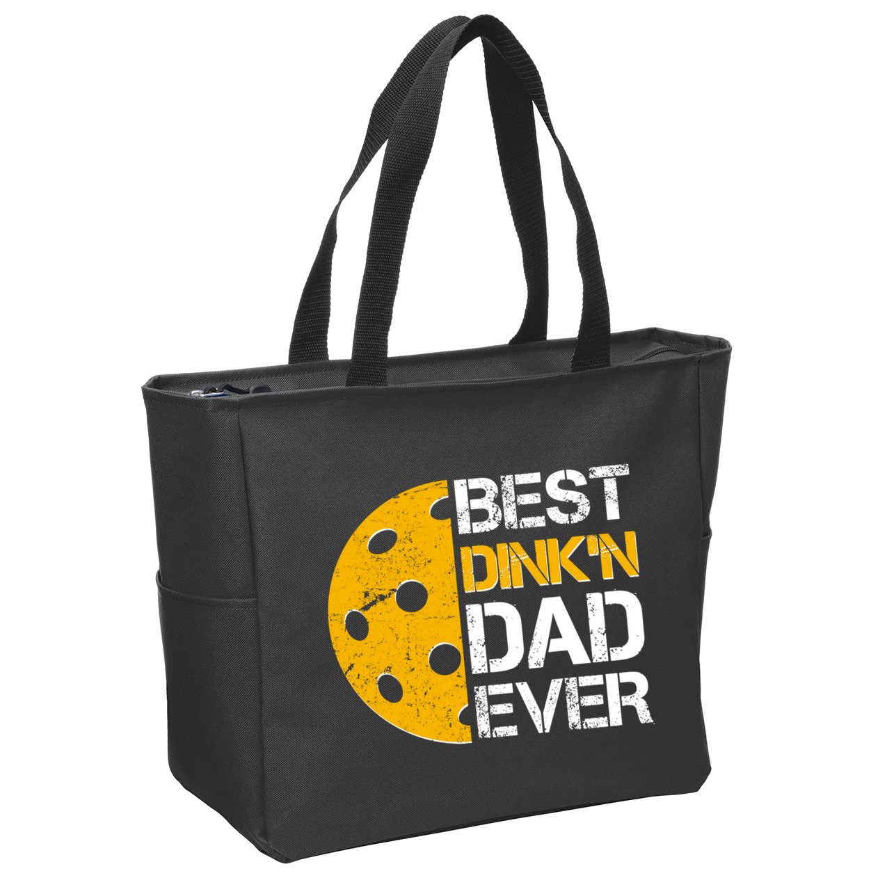 Best Dinkn Dad Ever Pickle Ball Zip Tote Bag