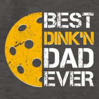 Best Dinkn Dad Ever Pickle Ball Vector Backpack