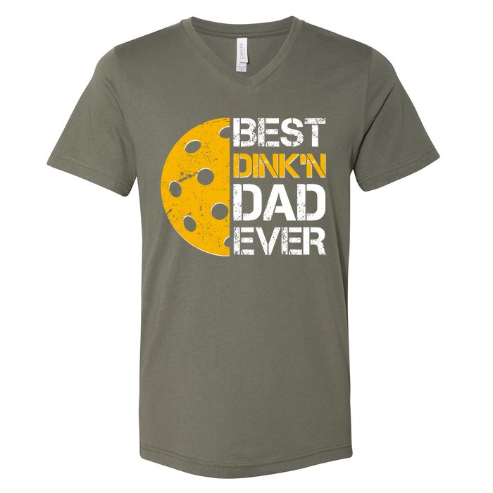 Best Dinkn Dad Ever Pickle Ball V-Neck T-Shirt