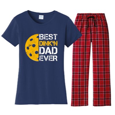 Best Dinkn Dad Ever Pickle Ball Women's Flannel Pajama Set