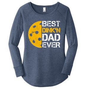 Best Dinkn Dad Ever Pickle Ball Women's Perfect Tri Tunic Long Sleeve Shirt