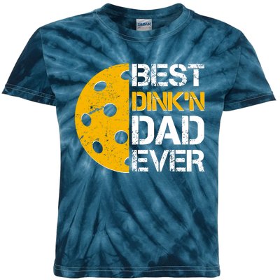 Best Dinkn Dad Ever Pickle Ball Kids Tie-Dye T-Shirt