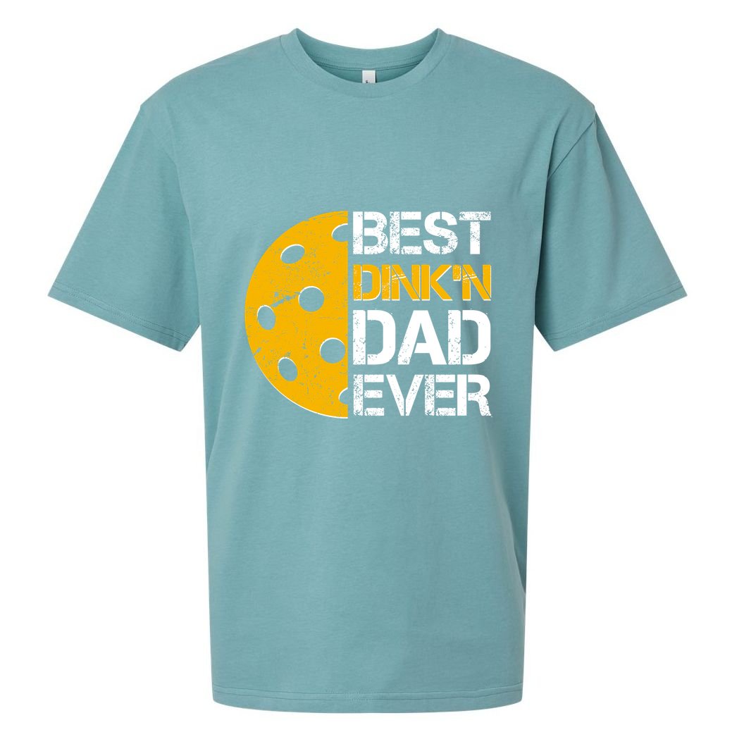 Best Dinkn Dad Ever Pickle Ball Sueded Cloud Jersey T-Shirt