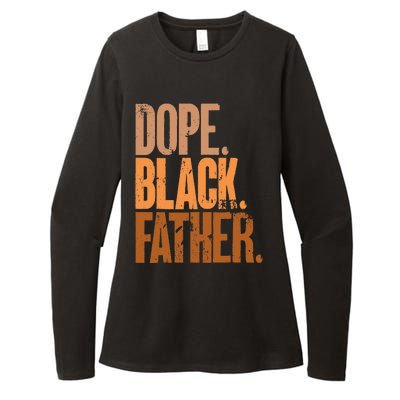 Black Dad Dope Black Father Fathers Day Womens CVC Long Sleeve Shirt