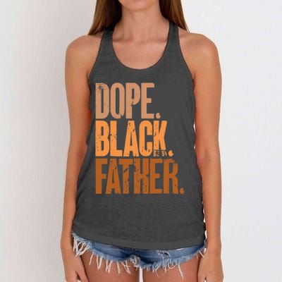 Black Dad Dope Black Father Fathers Day Women's Knotted Racerback Tank