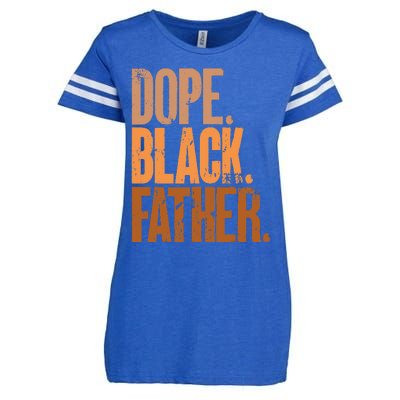 Black Dad Dope Black Father Fathers Day Enza Ladies Jersey Football T-Shirt