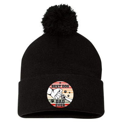 Best Dog Dad Ever Dog Dad Gift Pom Pom 12in Knit Beanie