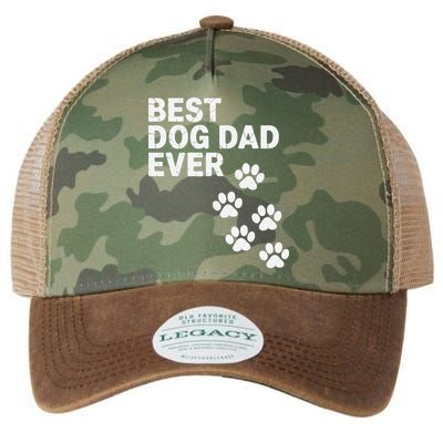 Best Dog Dad Ever Present For Fathers Day Legacy Tie Dye Trucker Hat