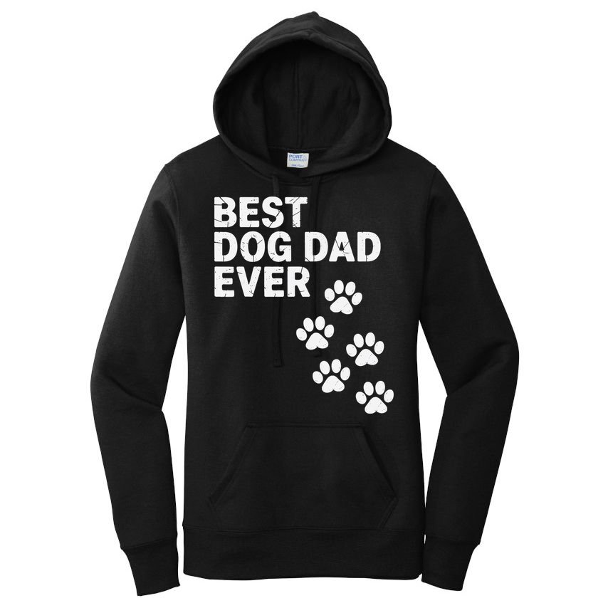 Best Dog Dad Ever Present For Fathers Day Women's Pullover Hoodie