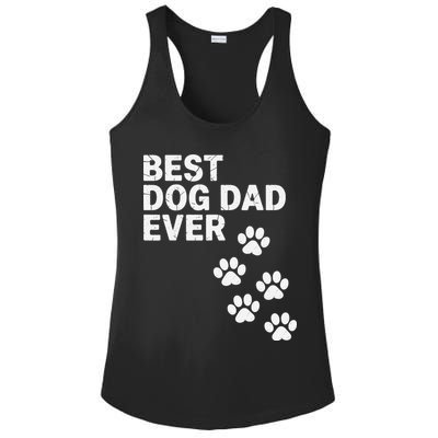 Best Dog Dad Ever Present For Fathers Day Ladies PosiCharge Competitor Racerback Tank