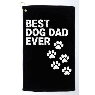 Best Dog Dad Ever Present For Fathers Day Golf Towel