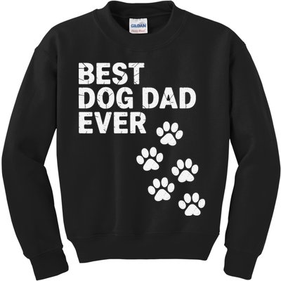 Best Dog Dad Ever Present For Fathers Day Kids Sweatshirt