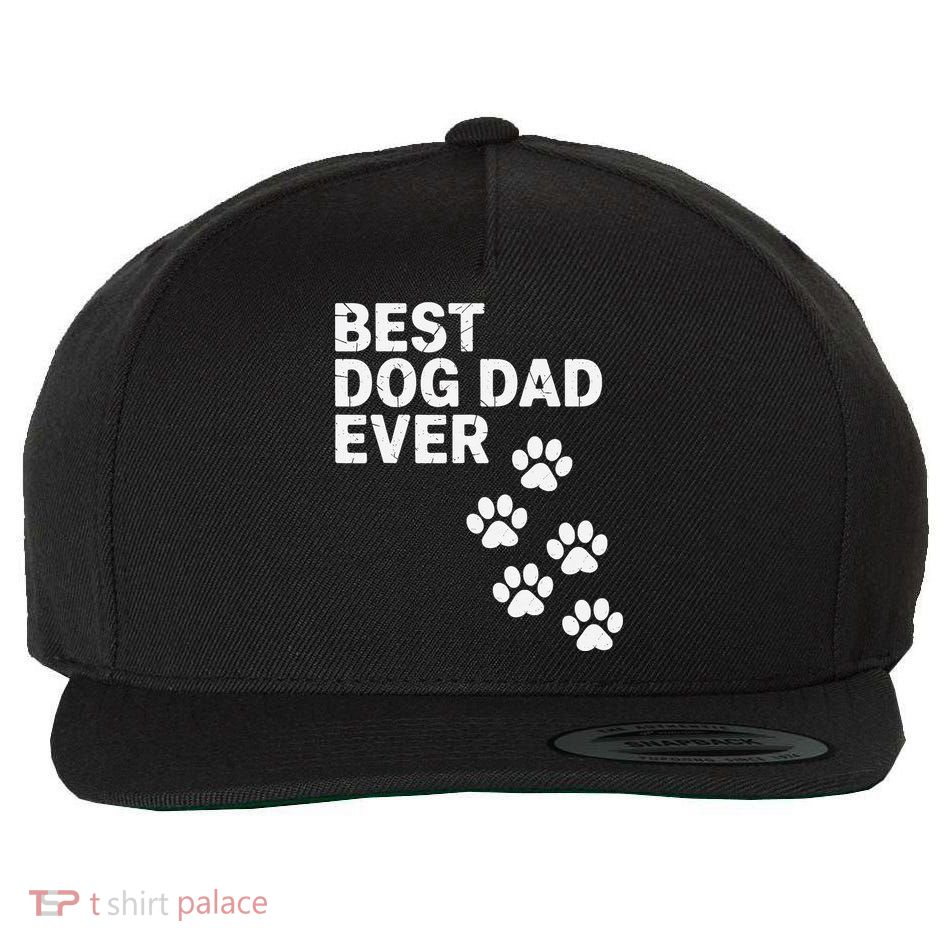 Best Dog Dad Ever Present For Fathers Day Wool Snapback Cap