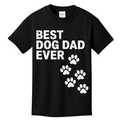 Best Dog Dad Ever Present For Fathers Day Kids T-Shirt