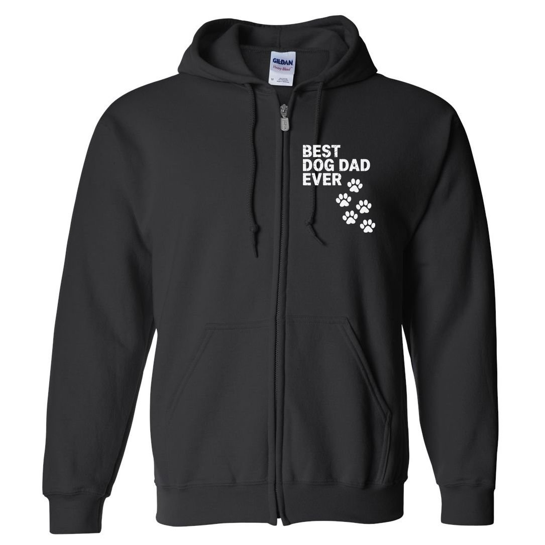 Best Dog Dad Ever Present For Fathers Day Full Zip Hoodie