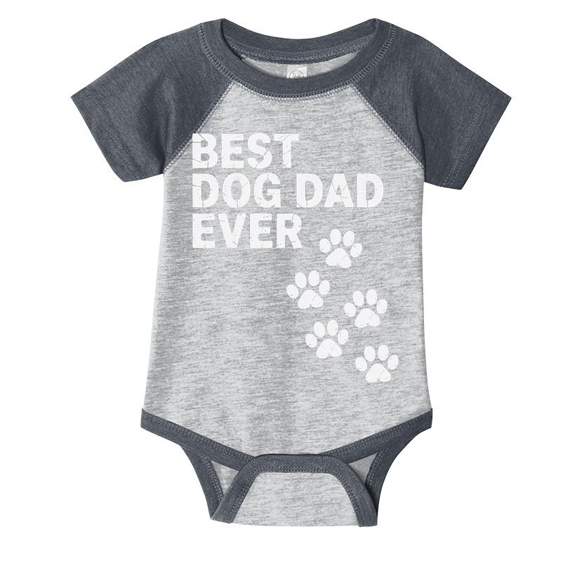 Best Dog Dad Ever Present For Fathers Day Infant Baby Jersey Bodysuit