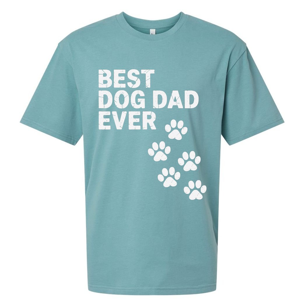 Best Dog Dad Ever Present For Fathers Day Sueded Cloud Jersey T-Shirt
