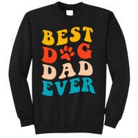 Best Dog Dad Ever Fathers Day Dog Dad Retro Vintage Tall Sweatshirt