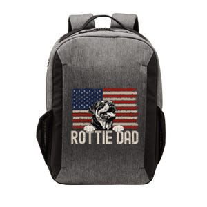 Best Dog Dad Ever American Flag Rottie Dad Vector Backpack