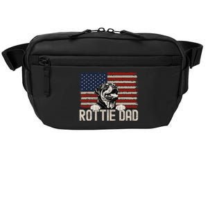 Best Dog Dad Ever American Flag Rottie Dad Crossbody Pack