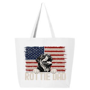 Best Dog Dad Ever American Flag Rottie Dad 25L Jumbo Tote