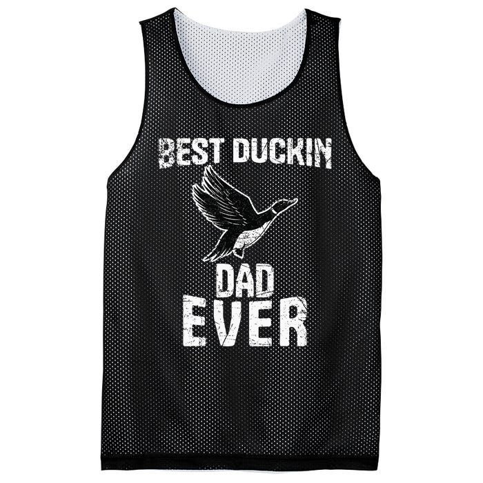 Best Ducking Dad Ever Duck Waterfowl Hunting Funny Mesh Reversible Basketball Jersey Tank