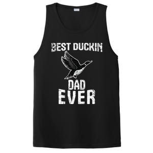 Best Ducking Dad Ever Duck Waterfowl Hunting Funny PosiCharge Competitor Tank