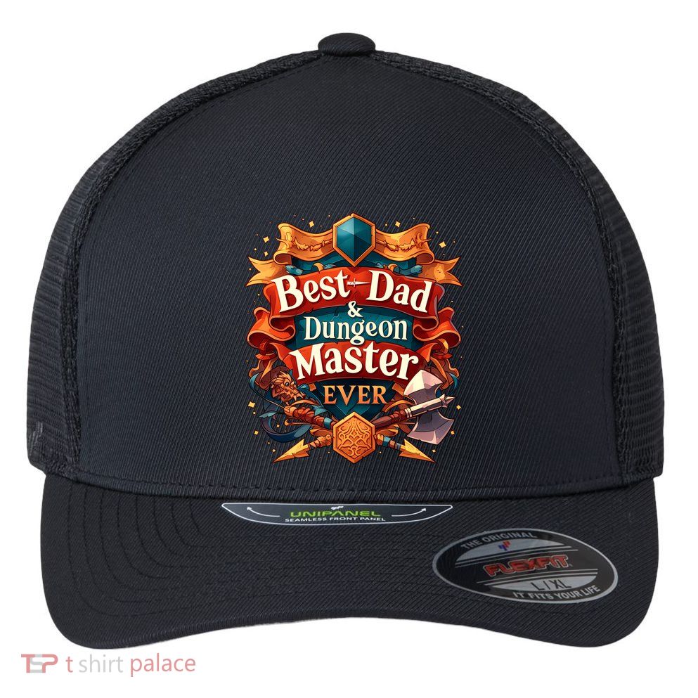 Best Dad Dungeon Master Ever Flexfit Unipanel Trucker Cap