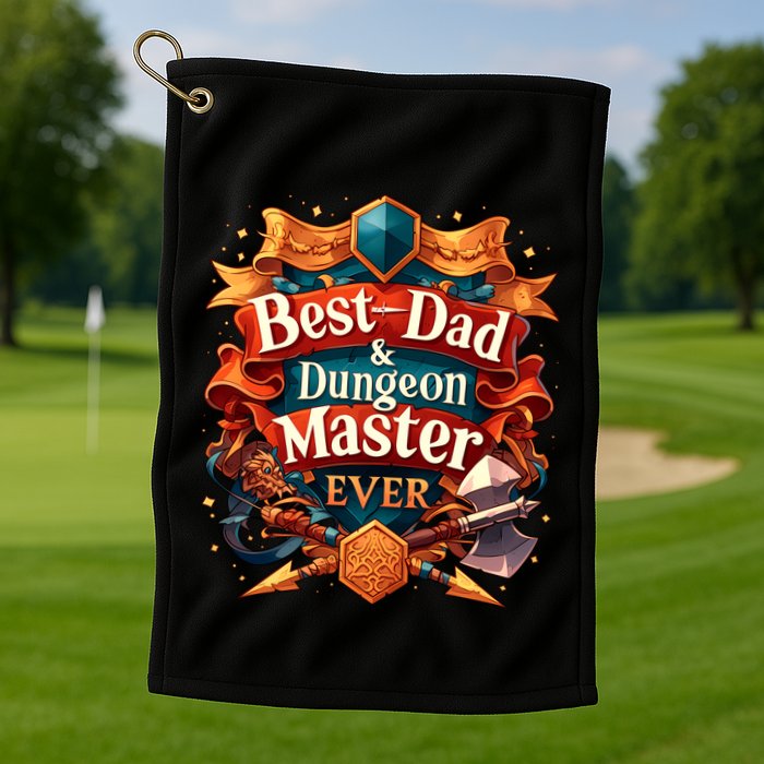 Best Dad Dungeon Master Ever Golf Towel