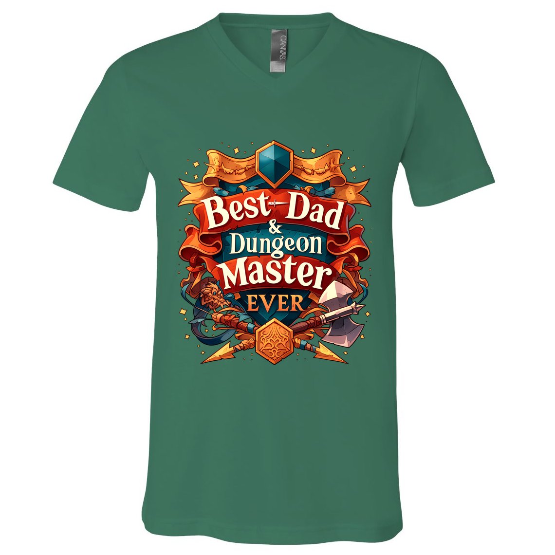 Best Dad Dungeon Master Ever V-Neck T-Shirt