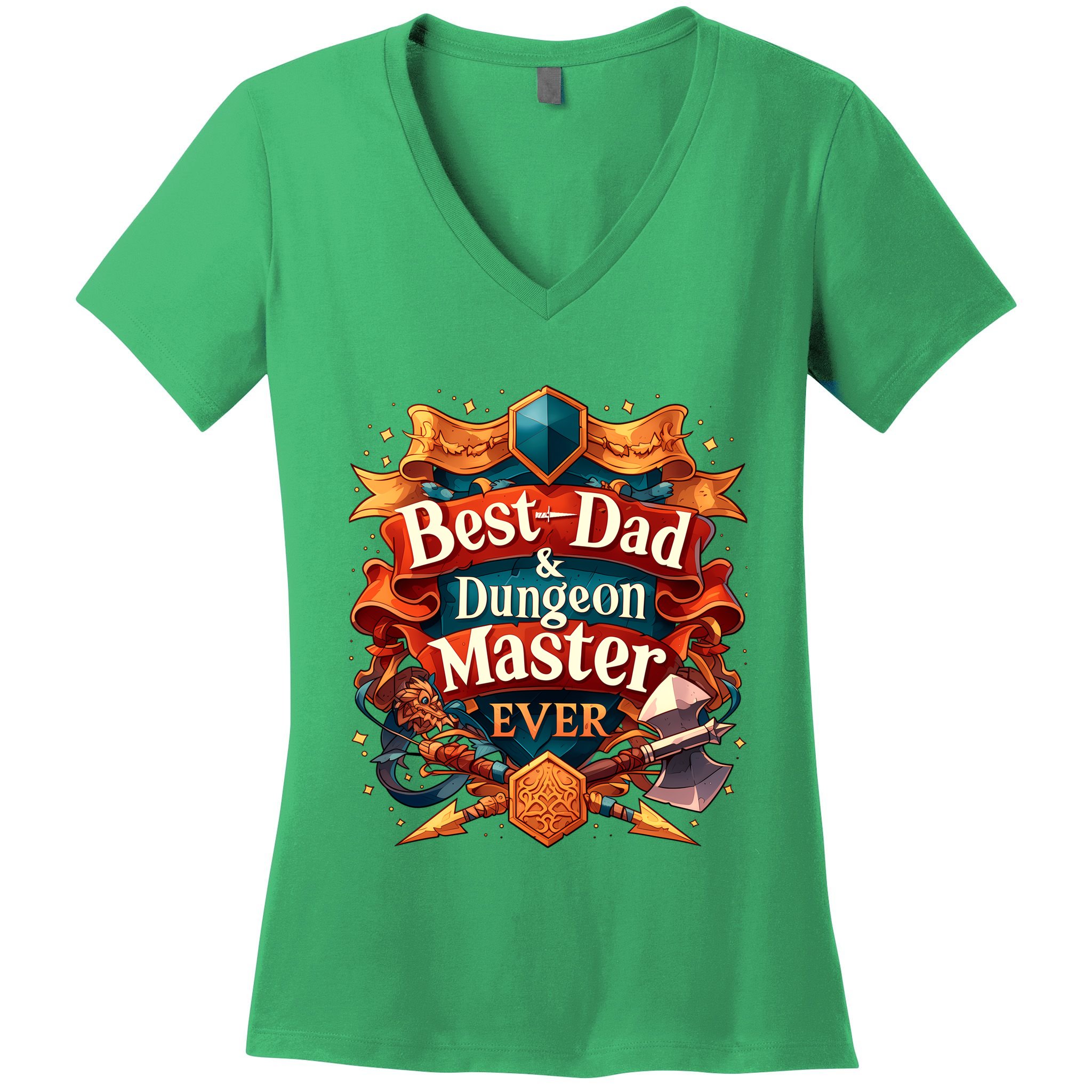 Best Dad Dungeon Master Ever Women's V-Neck T-Shirt