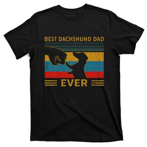 Best Dachshund Dad Ever Funny Weiner Dog Gifts  T-Shirt